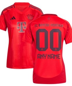 Bayern Munich adidas Women's 2024/25 Home Replica Custom Jersey - Red