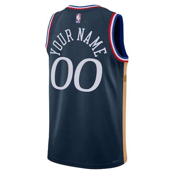 Philadelphia 76ers Nike Unisex 2025/26 City Edition Swingman Custom Jersey - Navy - Image 3