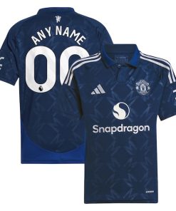 Alternative view of Manchester United adidas Youth 2024/25 Away Replica Custom Jersey - Navy