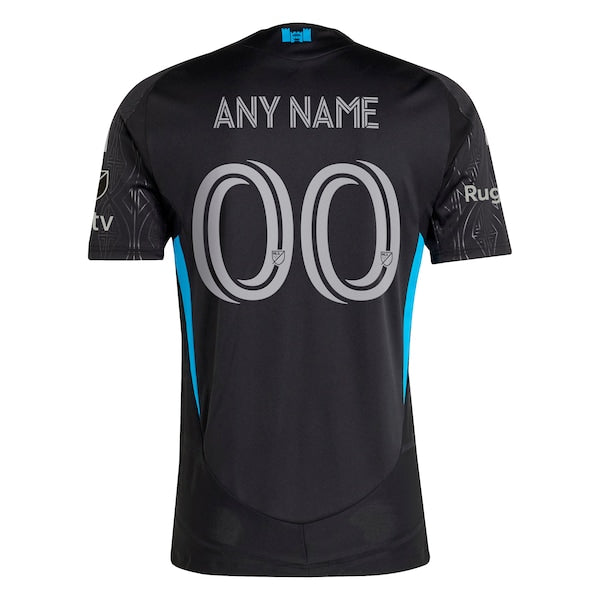 Charlotte FC adidas 2025 Fortress Kit Authentic Custom Jersey - Black - Image 3