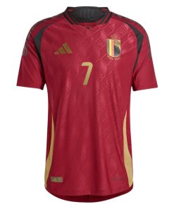 Alternative view of Kevin De Bruyne Belgium National Team adidas 2024 Home Authentic Player Jersey - Burgundy
