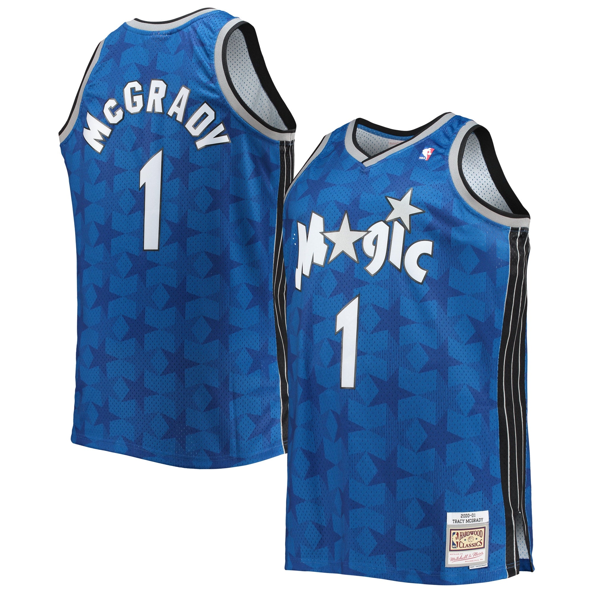 Tracy McGrady Orlando Magic 2003/04 Big & Tall Hardwood Classics Swingman Jersey - Black/Blue - Image 6