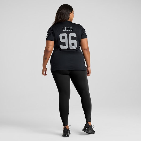 Jonah Laulu Las Vegas Raiders Nike Women's Game Jersey - Black - Image 3