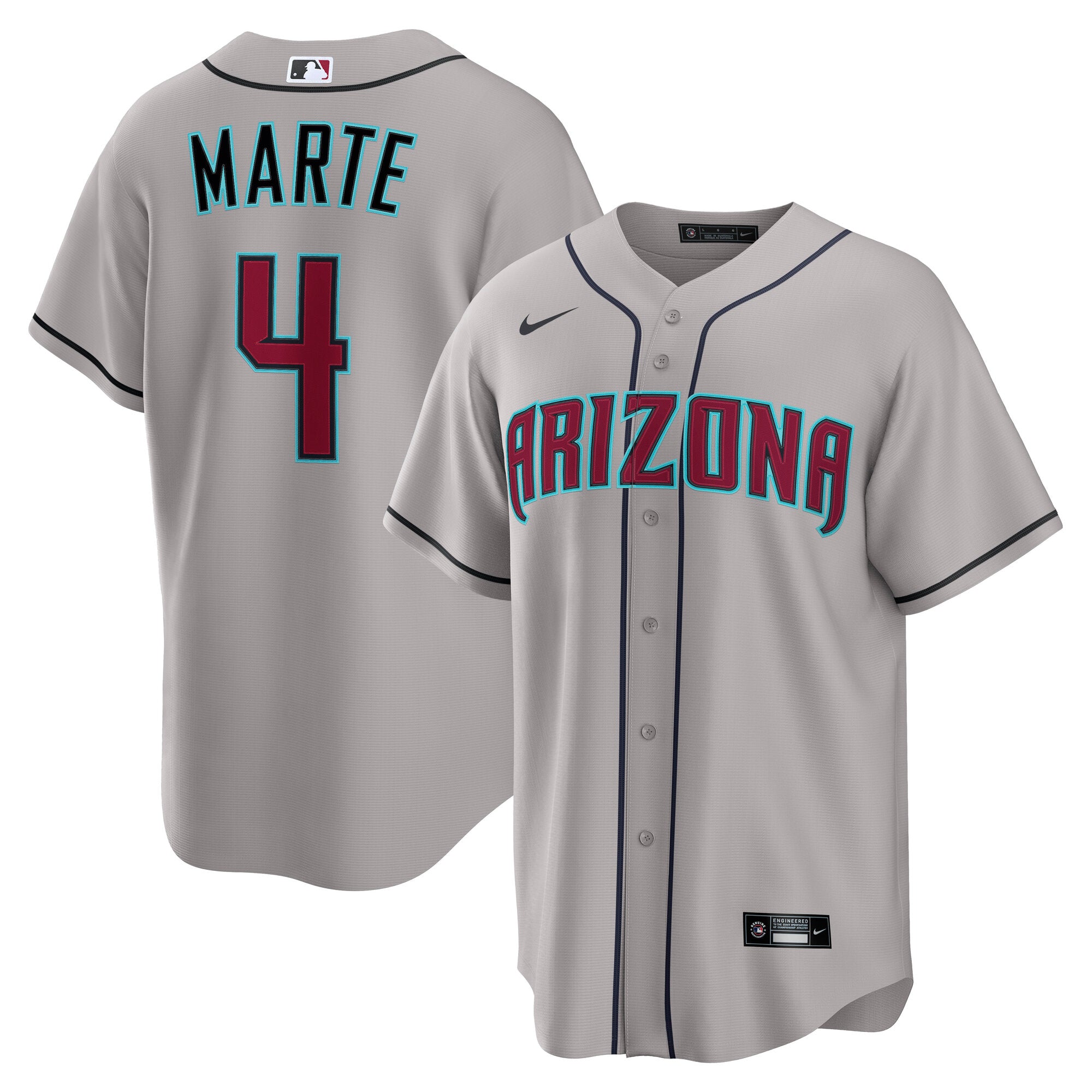 Ketel Marte Arizona Diamondbacks Nike Home Replica Jersey - Cream/Gray - Image 6
