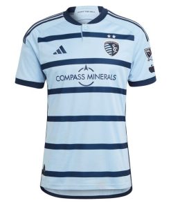 Alternative view of Sporting Kansas City adidas 2024 Hoops 4.0 Authentic Custom Jersey - Light Blue