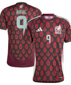 Raul Jimenez Mexico National Team adidas 2024 Home Replica Player Jersey - Burgundy