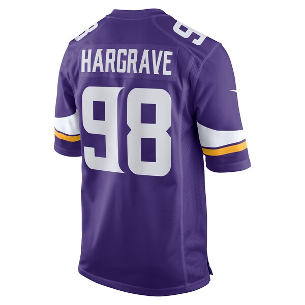 Javon Hargrave Minnesota Vikings Nike Team Game Jersey - Purple - Image 3