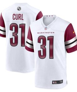 Kamren Curl Washington Commanders Nike Game Jersey - White/Black/Burgundy