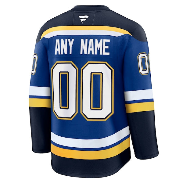 St. Louis Blues Home Premium Custom Jersey - Blue/White - Image 4