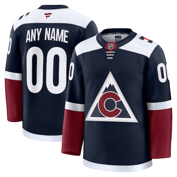 Colorado Avalanche Alternate Premium Custom Jersey - Navy/Burgundy/White - Image 2
