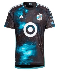 Alternative view of Minnesota United FC adidas 2024 Starry Night Authentic Jersey - Black