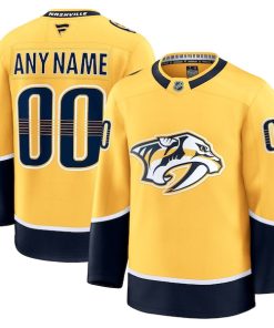 Nashville Predators  Home Premium Custom Jersey - Gold/White