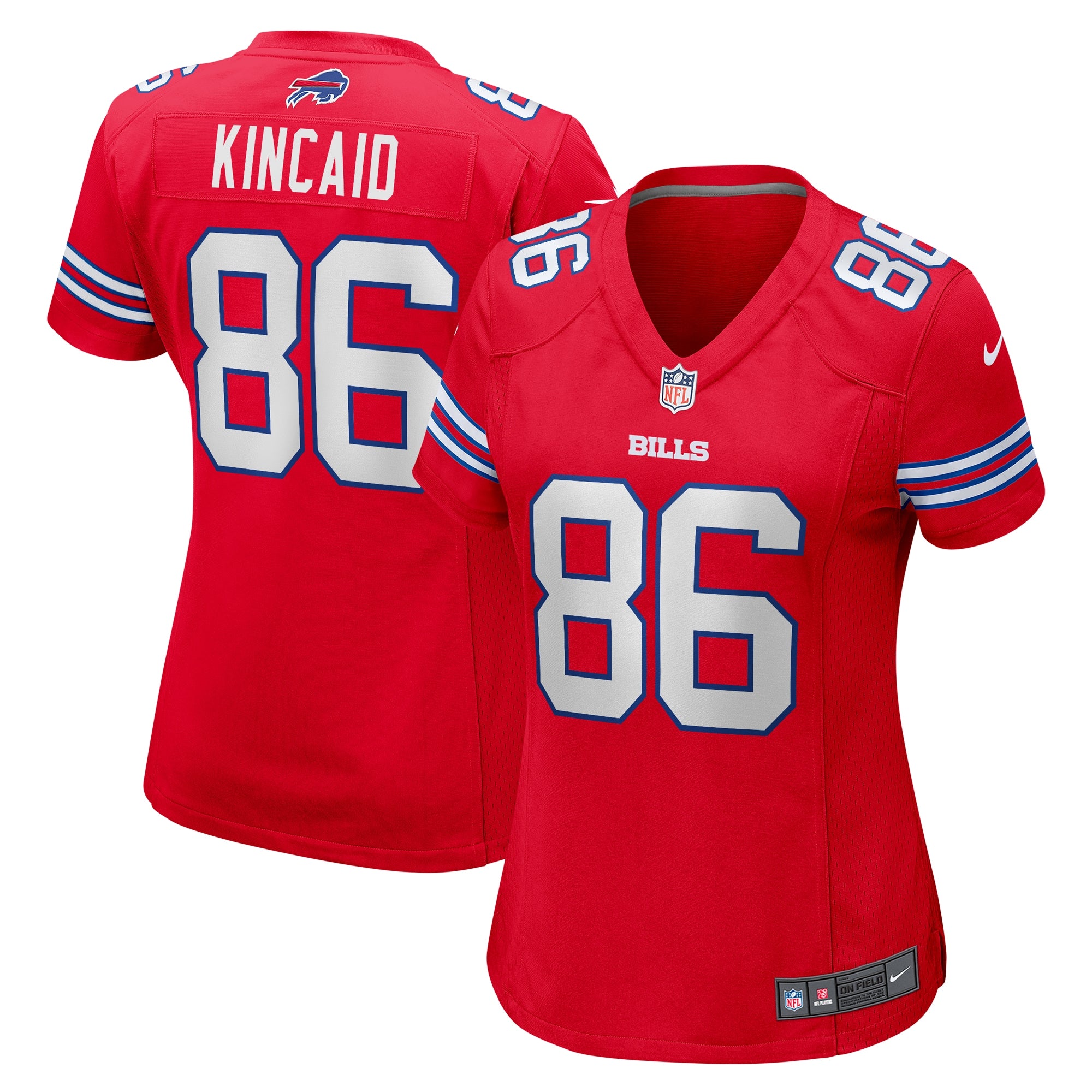 Dalton Kincaid Buffalo Bills Nike Women's Home Game Jersey - Royal/Red - Image 6