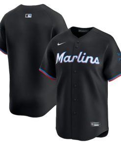 Miami Marlins Nike Alternate Limited Jersey - Black