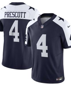 Alternative view of Dak Prescott Dallas Cowboys Nike Vapor F.U.S.E. Limited Jersey - Navy/White