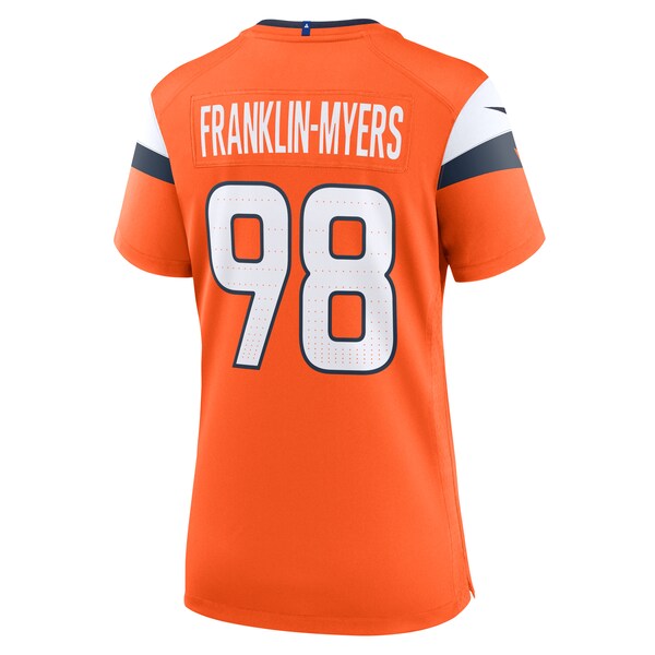 John Franklin-Myers Denver Broncos Nike Women's Team Game Jersey - Orange - Image 4