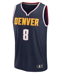 Alternative view of Peyton Watson Denver Nuggets  Fast Break Replica Player Jersey - Icon Edition - Navy