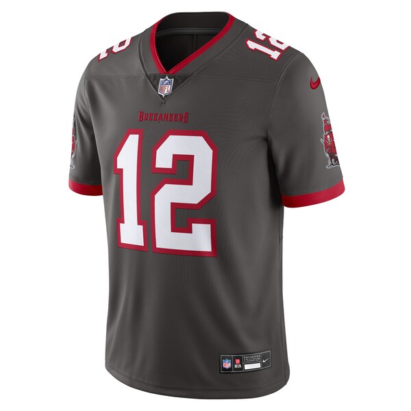 Tom Brady Tampa Bay Buccaneers Nike Alternate Vapor Untouchable Limited Jersey - Pewter/Red - Image 3