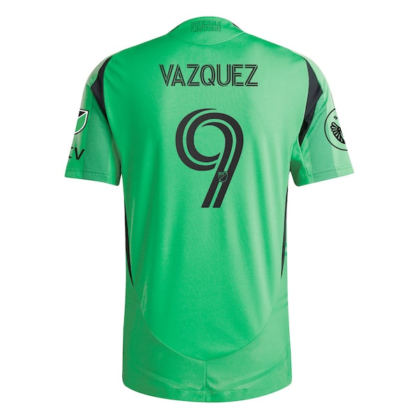 Brandon Vazquez Austin FC adidas 2025 The Heartbeat Kit Authentic Player Jersey - Green - Image 3