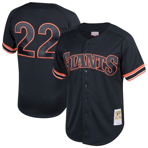 Will Clark San Francisco Giants Cooperstown Collection Mesh Batting Practice Button-Up Jersey? - Black