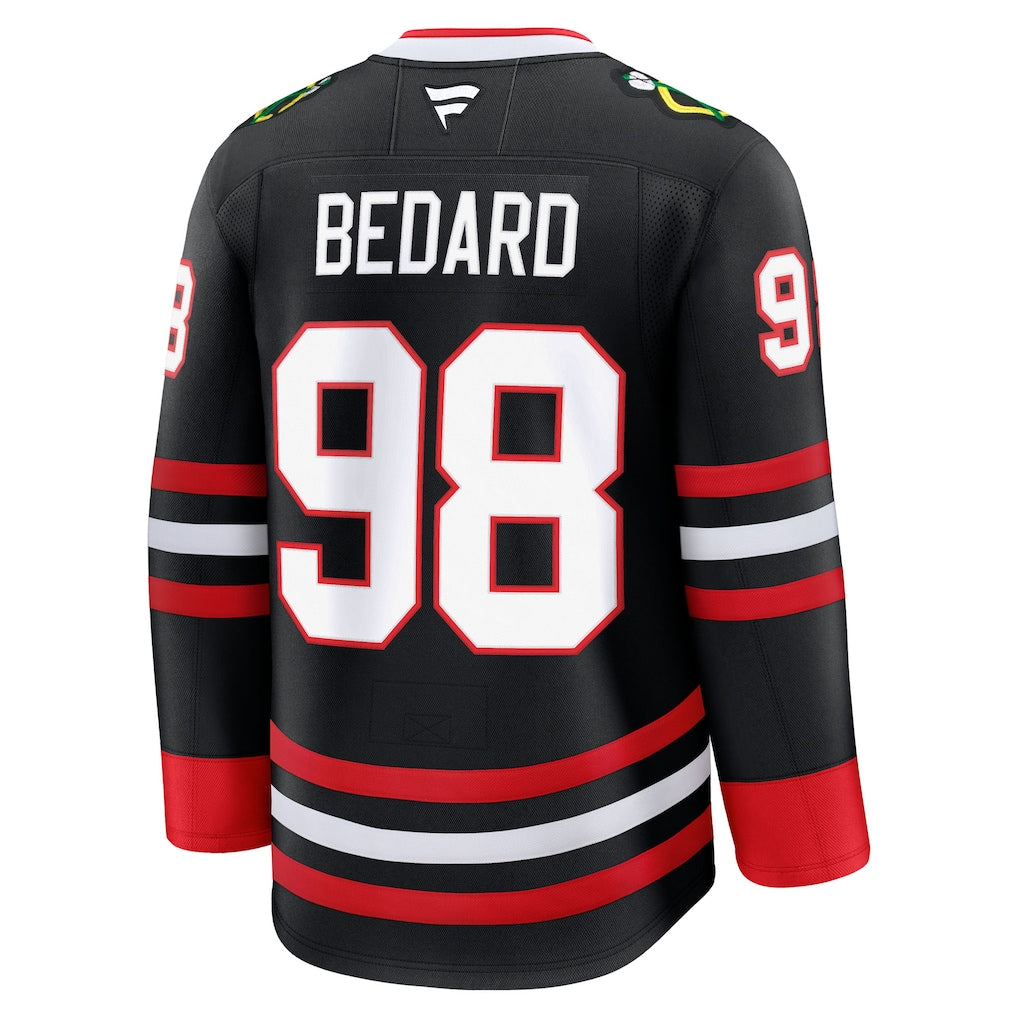Connor Bedard Chicago Blackhawks Alternate Premium Jersey - Black - Image 3