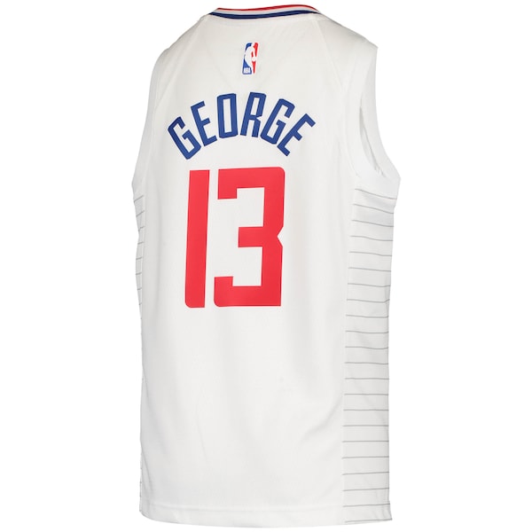 Paul George LA Clippers Nike Youth 2020/21 Swingman Jersey - Association Edition - White - Image 3
