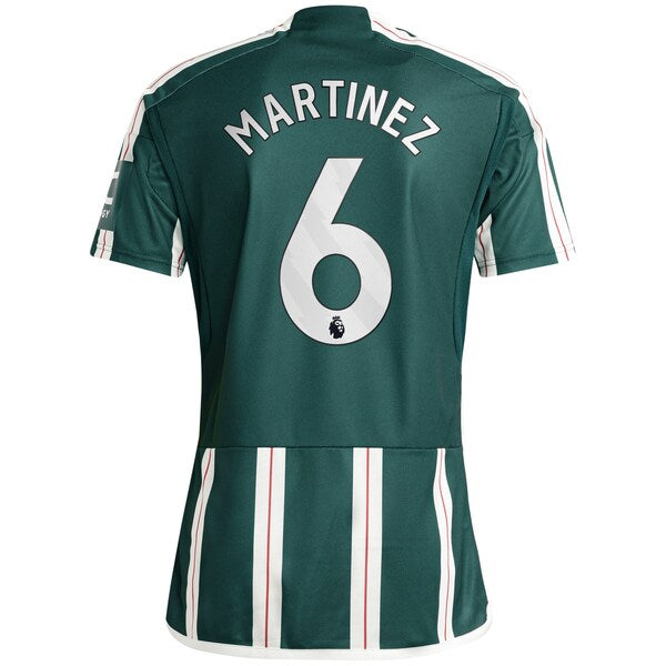 Lisandro Mart¨ªnez Manchester United adidas 2023/24 Away Replica Player Jersey - Green/Red - Image 4