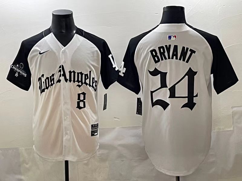 Kobe Bryant Los Angeles Dodgers 2025 Limited 8/24 Jersey ยจC White/Black