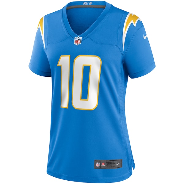 Justin Herbert Los Angeles Chargers Nike Women's Player Game Jersey - Powder Blue/Navy - Image 3