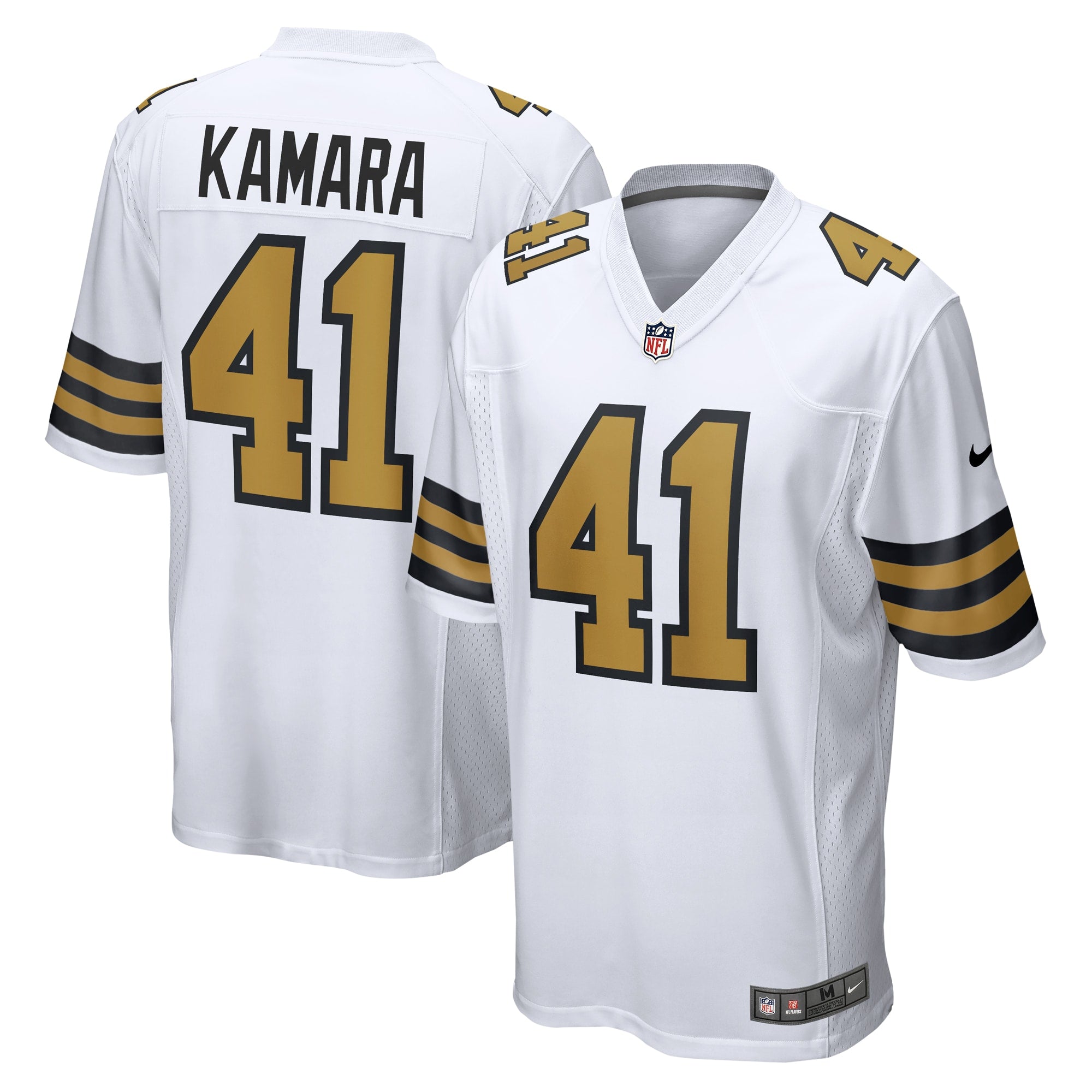 Alvin Kamara New Orleans Saints Nike Game Jersey - Black/White - Image 5