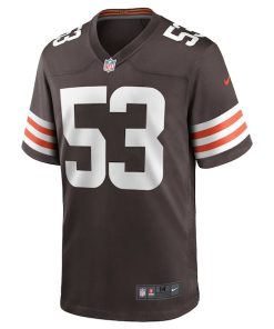 Alternative view of Nick Harris Cleveland Browns Nike Game Jersey - Brown