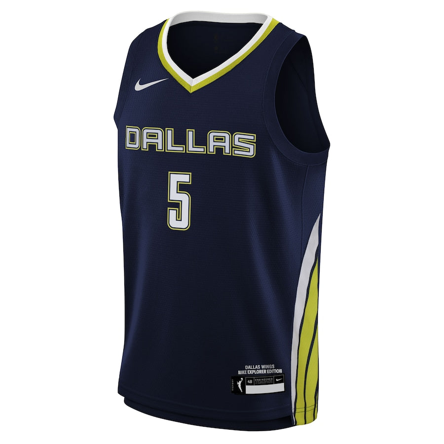 Paige Bueckers Dallas Wings Nike Youth 2025 WNBA Draft Explorer Edition Victory Player Jersey - Navy - Image 2