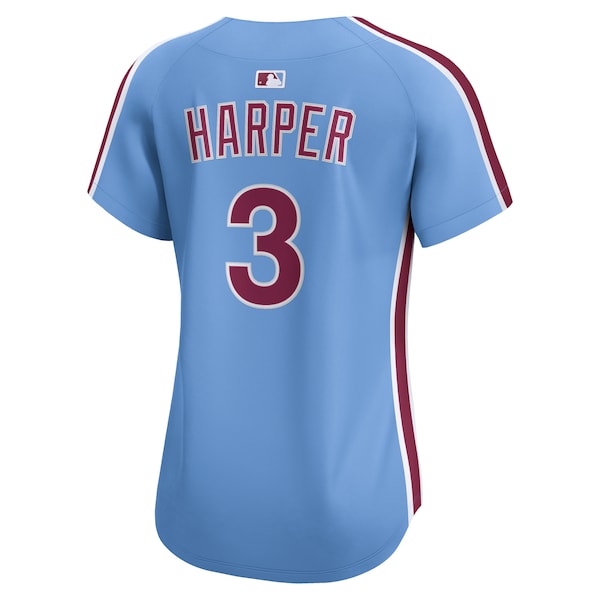 Bryce Harper Philadelphia Phillies Nike Women's Alternate Limited Player Jersey - Light Blue - Image 3