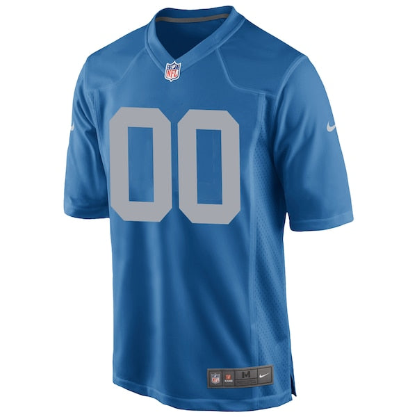 Detroit Lions Nike Throwback Custom Game Jersey - Blue - Image 2