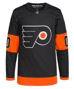 Alternative view of Philadelphia Flyers adidas  Alternate  Primegreen Authentic Custom Jersey - Black