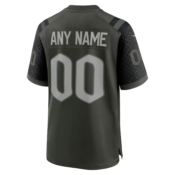 New York Jets Nike 2025 Rivalries Collection Custom Game Jersey - Gotham Green - Image 3