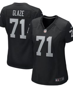 Alternative view of DJ Glaze Las Vegas Raiders Nike Women's  Game Jersey -  Black