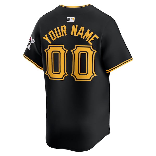 Pittsburgh Pirates Nike Alternate Limited Custom Jersey?ยจC Black - Image 3