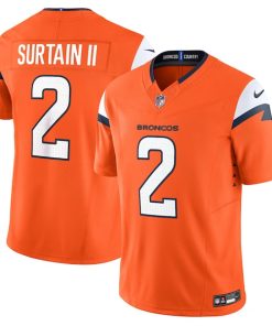Patrick Surtain II Denver Broncos Nike Vapor F.U.S.E. Limited Jersey - Orange/Navy