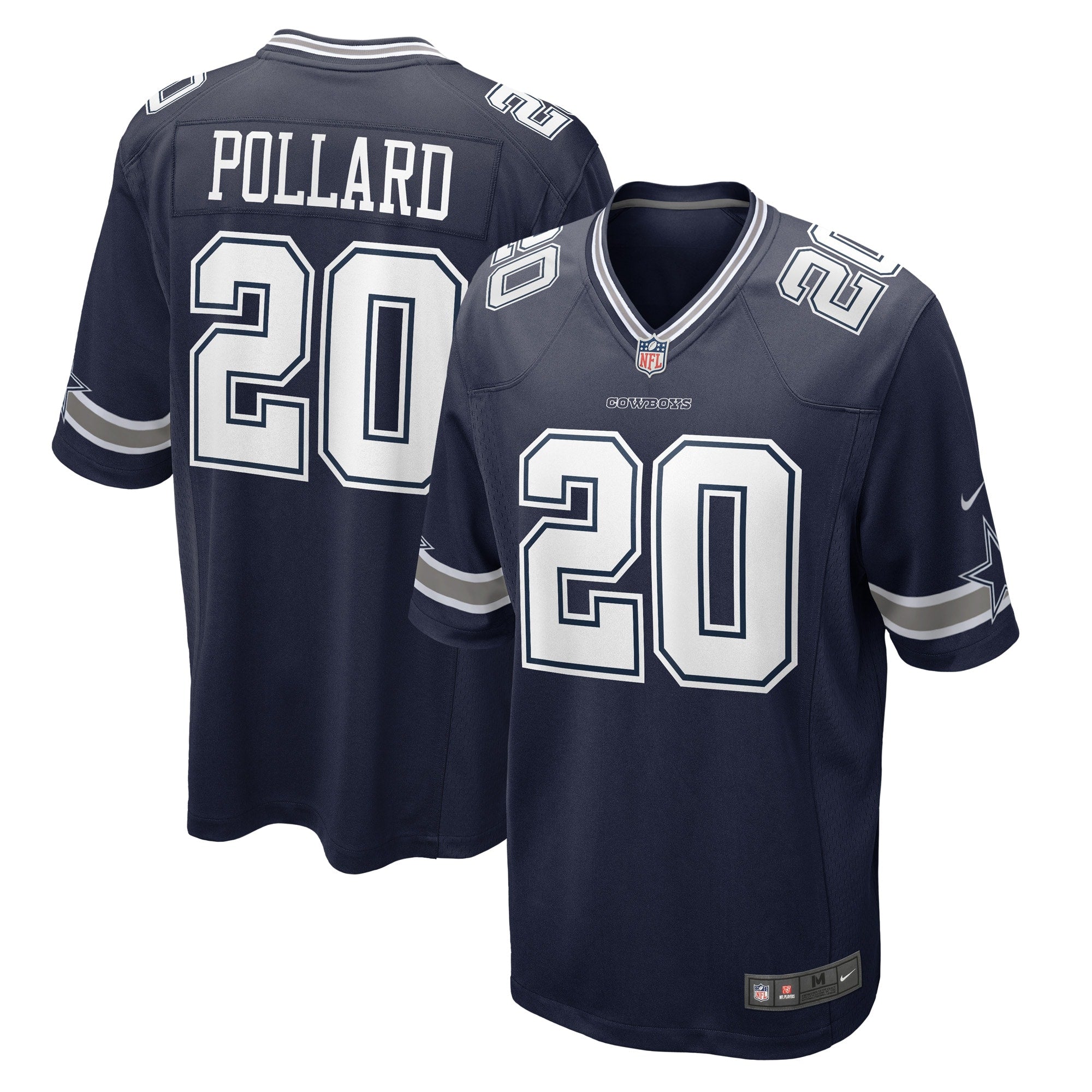 Tony Pollard Dallas Cowboys Nike Game Player Jersey - White/Navy - Image 5