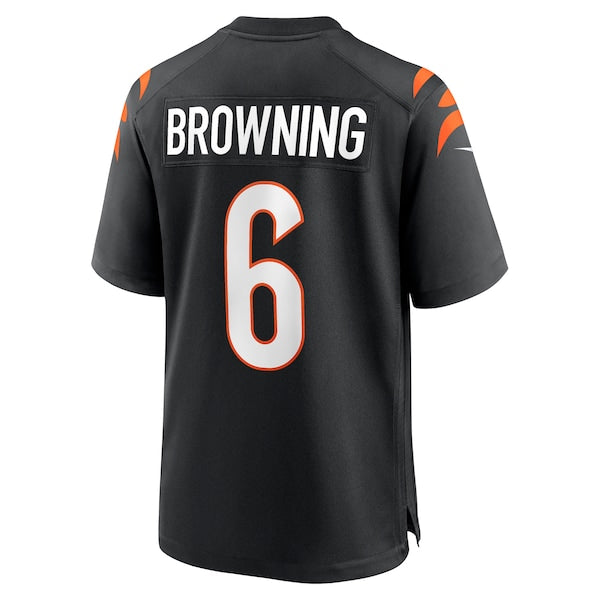 Jake Browning Cincinnati Bengals Nike Game Jersey - Black - Image 3