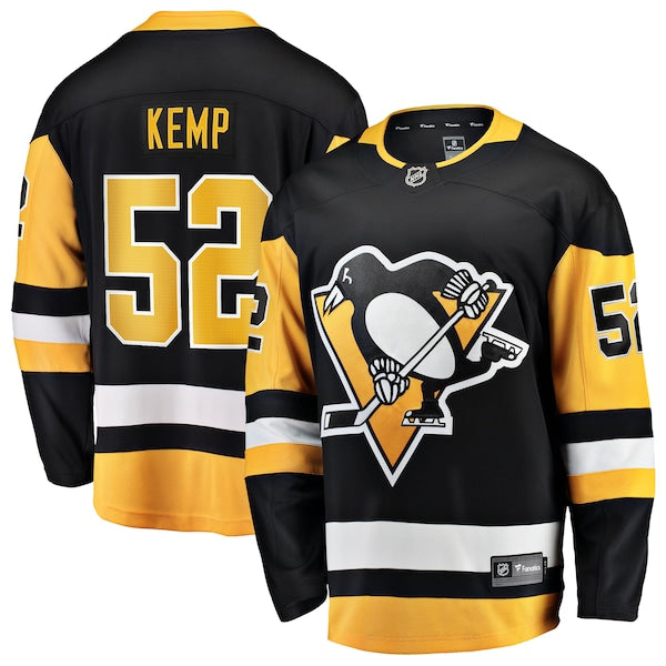 Philip Kemp Pittsburgh Penguins Home Breakaway Jersey - Black