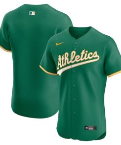 Athletics Nike Alternate Elite Jersey - Kelly Green/Gold/White