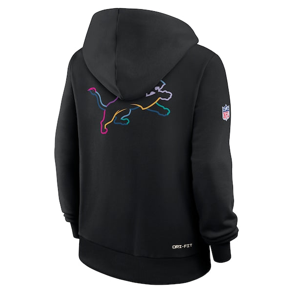 Detroit Lions Nike Women's 2025 NFL Crucial Catch Sideline Standard Issue Dri-FIT Hoodie - Black - Image 3