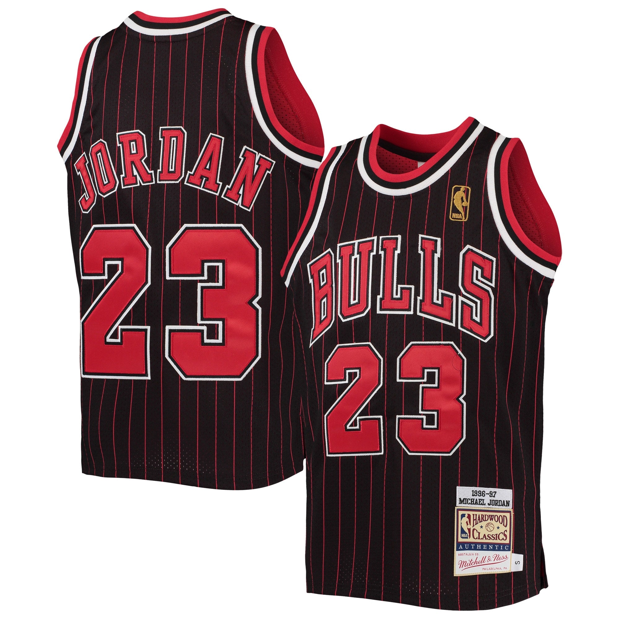 Michael Jordan Chicago Bulls Youth 1997/98 Hardwood Classics Authentic Jersey - White/Black/Red - Image 6
