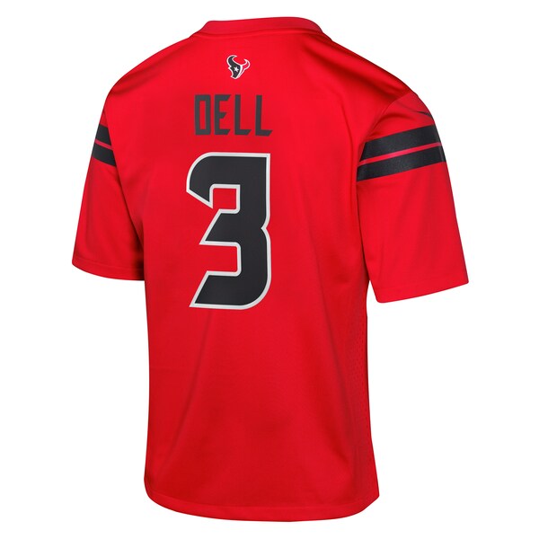 Tank Dell Houston Texans Nike Youth Alternate Game Jersey - Red - Image 4