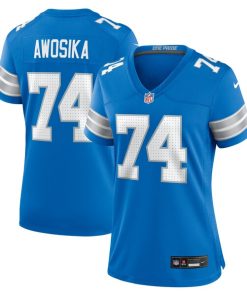 Alternative view of Kayode Awosika Detroit Lions Nike Women's Team Game Jersey -  Blue