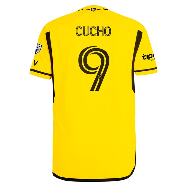 Cucho Hern¨¢ndez Columbus Crew adidas 2024 The Home Kit Authentic Player Jersey - Yellow - Image 5