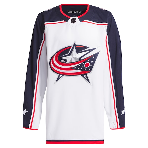 Columbus Blue Jackets adidas Away Primegreen Authentic Jersey - White - Image 2