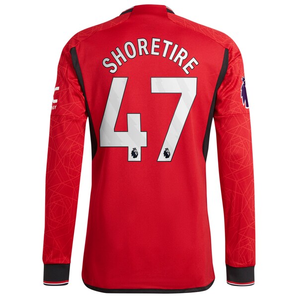 Shola Shoretire Manchester United adidas Long Sleeve Authentic Player Jersey?ยจC Red - Image 3